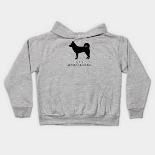 Alaskan Klee Kai Black Silhouette Kids Hoodie